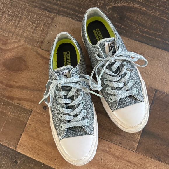 Converse Chuck Taylor Low Top Shoes Women’s 7 Blue Gray Woven Lunarlon insole - Picture 6 of 8